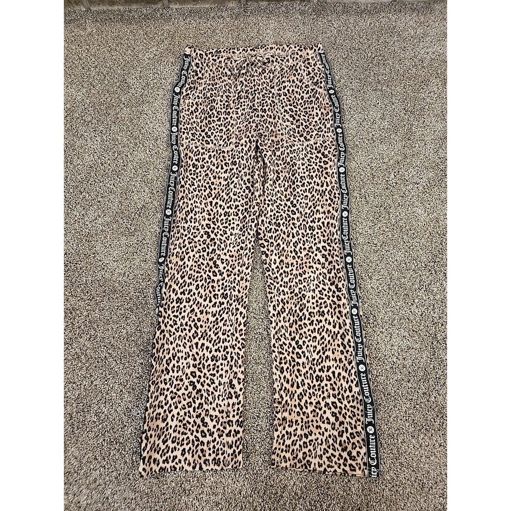 Juicy Couture Leopard Print Sleepwear Set Womans Sz Sm Safari Indie Sleaze Y2K - Picture 12 of 16
